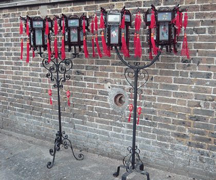 Chinese Lanterns on Candelabra stands FOR HIRE