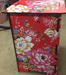 Flower Oriental Side Table for Party 