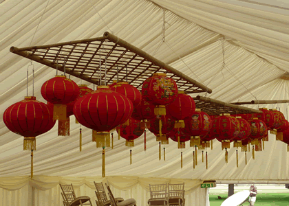 Chinese Lanterns Hire ... here shown on Bamboo Grid