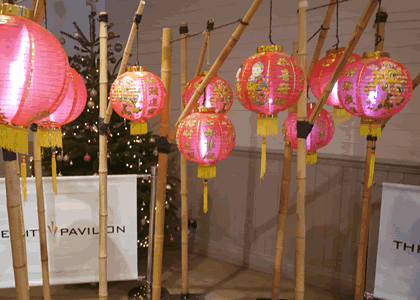 Chinese Lanterns on Poles Illuminated HIRE