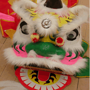 Lion / Unicorn Craftsman made bamboo and paper mache heads ... Hire