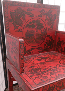 Chinese Painted Chair for Hire