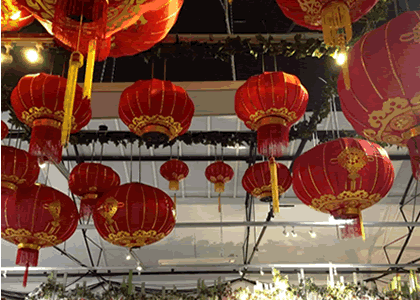 Chinese Props Hire  Silky Lanterns Hire