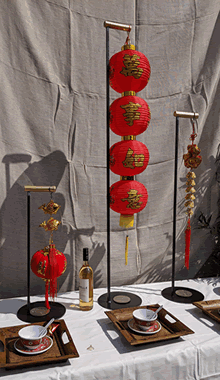 Chinese Table Decorations Hire