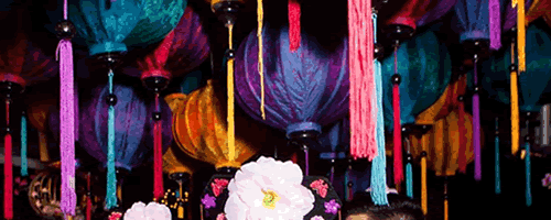 Coloured Silk Lanterns Hire